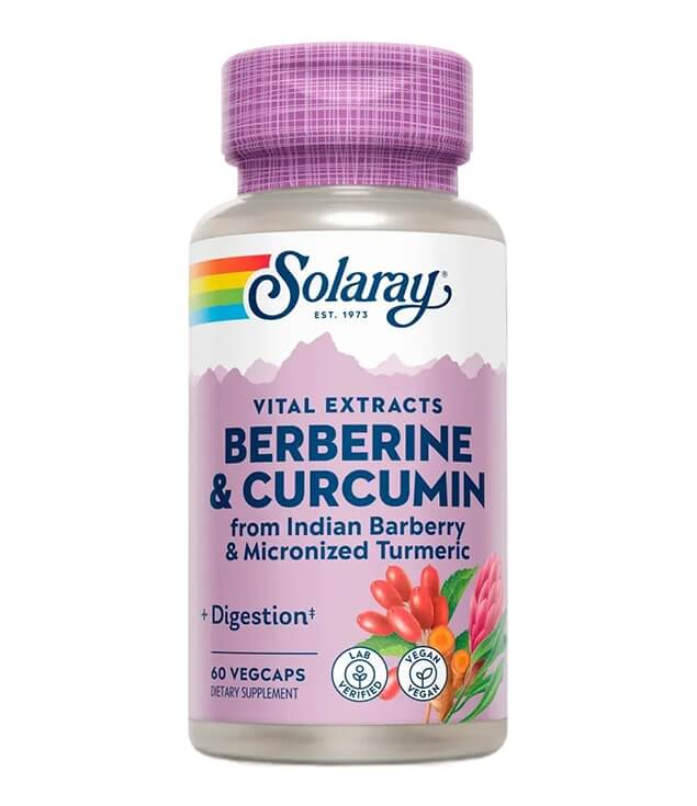 SOLARAY | BERBERINE & CURCUMIN DIGESTION VEGCAPS